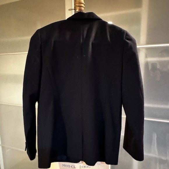 Kids Lands End Two Button Jacket Size 12 Navy Blue with Pockets - Picture 3 of 5